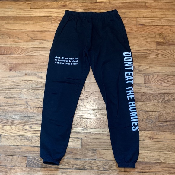 Don’t Eat the Homies jogger black sweatpants small DETH - Picture 4 of 9